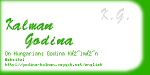 kalman godina business card